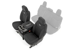 GMC Sierra 1500 Seat Covers - Front 40/20/40 - Rough Country - Neoprene - '19-'24